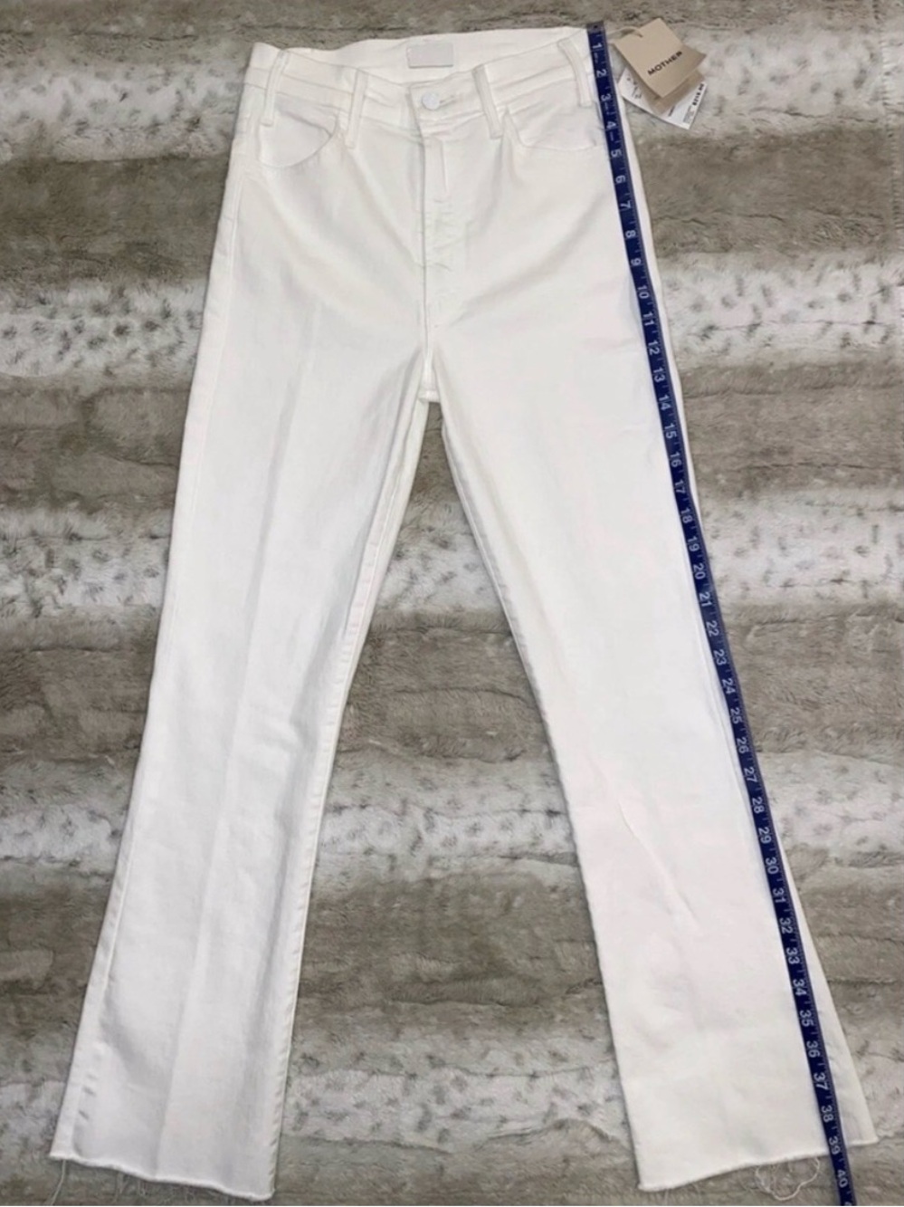 NWT💕MOTHER The Hustler High Waist Fray Hem Ankle Color:Fairest Of Them All - Picture 10 of 15
